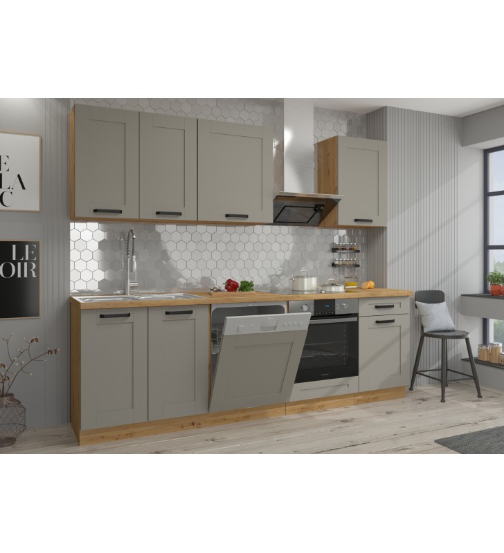 Szafka wisząca LUNA 60 G-72 1F claygrey/artisan