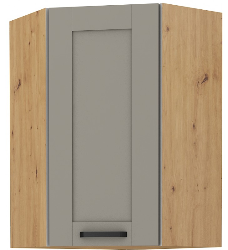 Szafka wisząca narożna LUNA 58x58 GN-90 1F claygrey/artisan