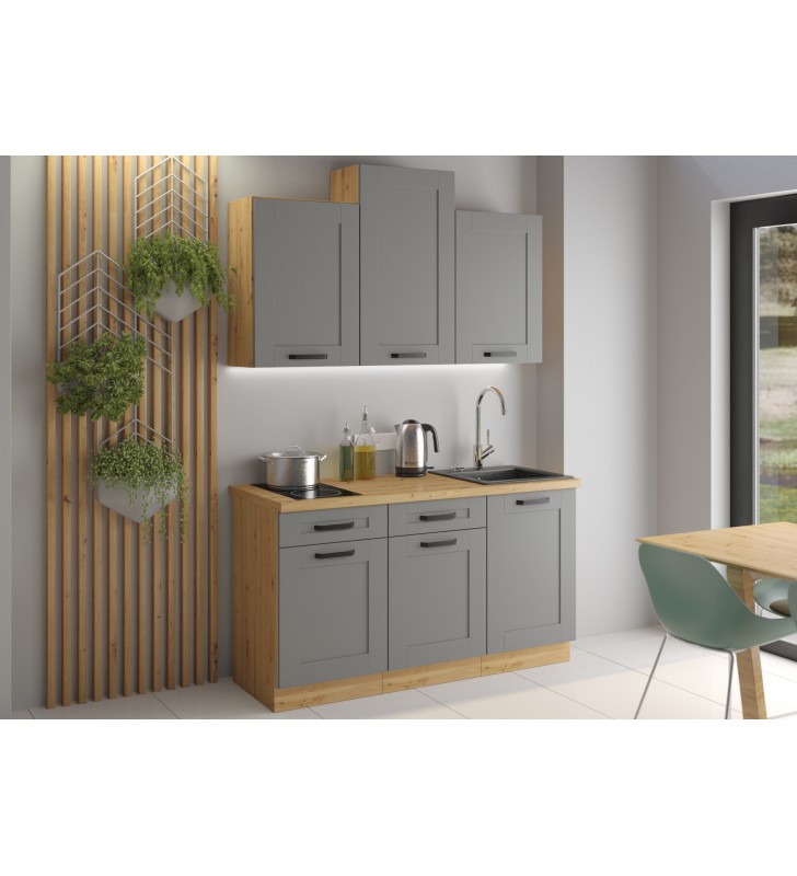 Szafka stojąca narożna LUNA 89x89 DN 1F BB dustgray/artisan