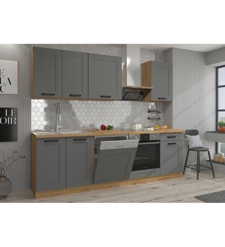Szafka wisząca LUNA 80 G-72 2F dustgray/artisan