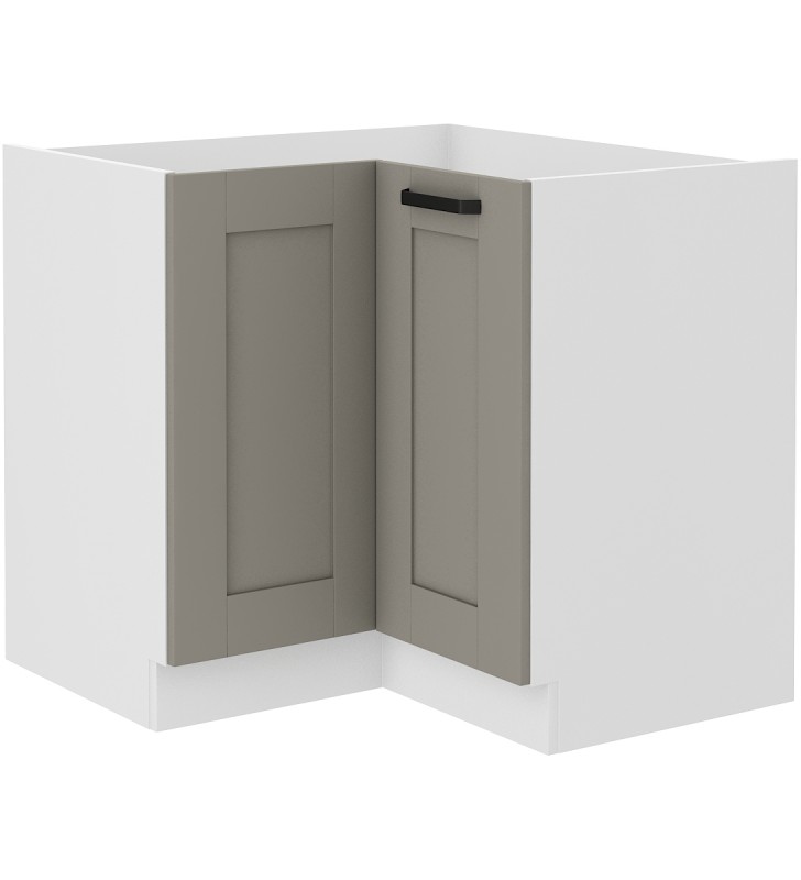 Szafka stojąca narożnikowa LUNA 89x89 DN 1F BB claygrey/white