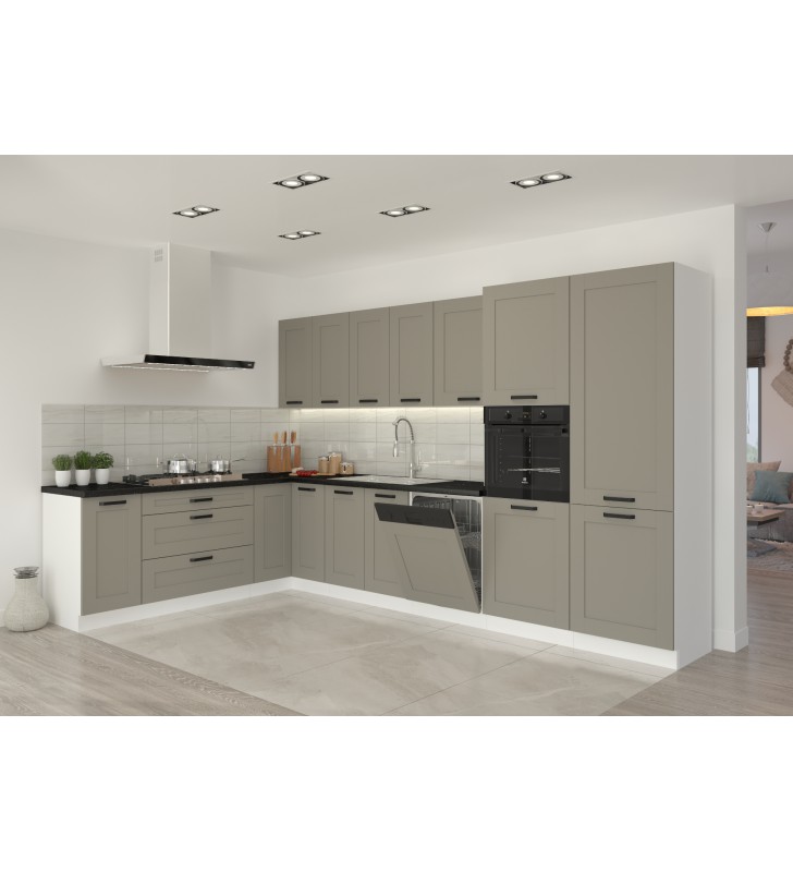 Szafka wisząca narożna LUNA 58x58 GN-90 1F claygrey/white