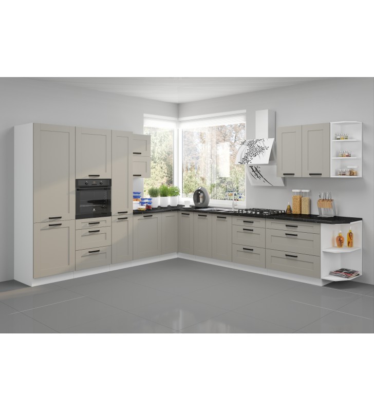 Szafka kuchenna LUNA 60 DKS-210 3S 1F claygrey/white