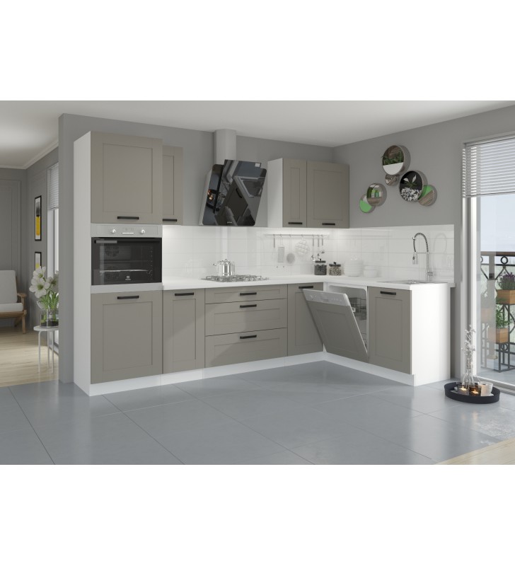 Szafka kuchenna LUNA 60 DP-210 2F claygrey/white