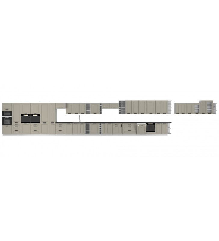 Szafka kuchenna LUNA 60 DP-210 2F claygrey/white