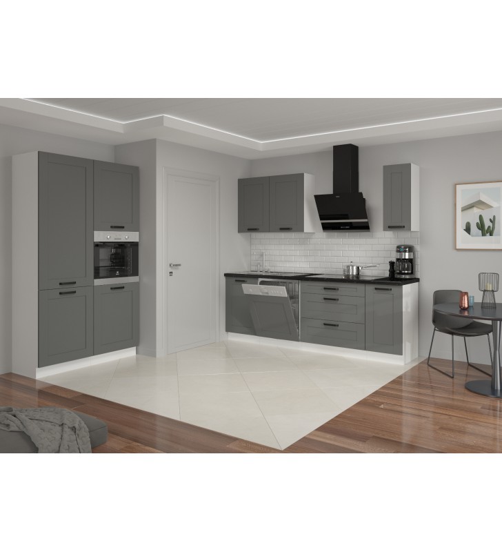 Szafka wisząca LUNA 80 G-72 2F dustgrey/white