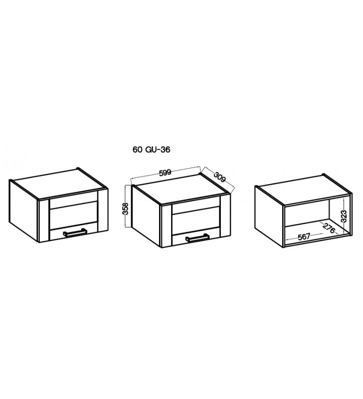 Szafka górna Modena 60 GU-36 1F