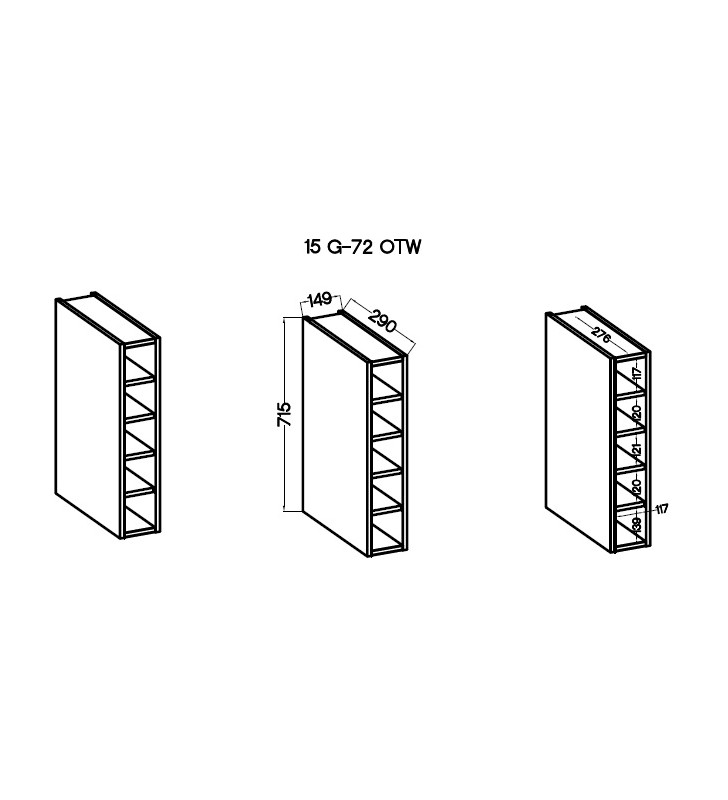 Szafka górna Modena 15 G-72 OTW