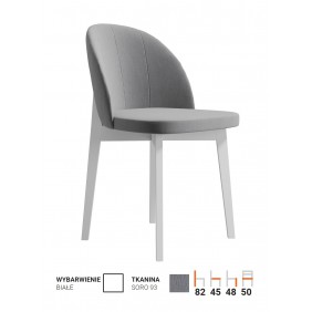 Krzesło bukowe, tapicerowane, KT66/W