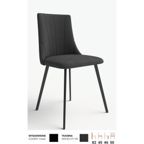 Krzesło z metalowymi nogami, tapicerowane, KT61/M