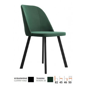 Krzesło z metalowymi nogami, tapicerowane, KT68/M
