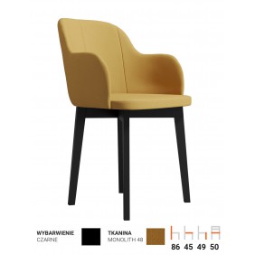 Krzesło bukowe, tapicerowane, F680/N