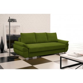 Zielona, rozkładana sofa z pojemnikiem na pościel Benita penta13