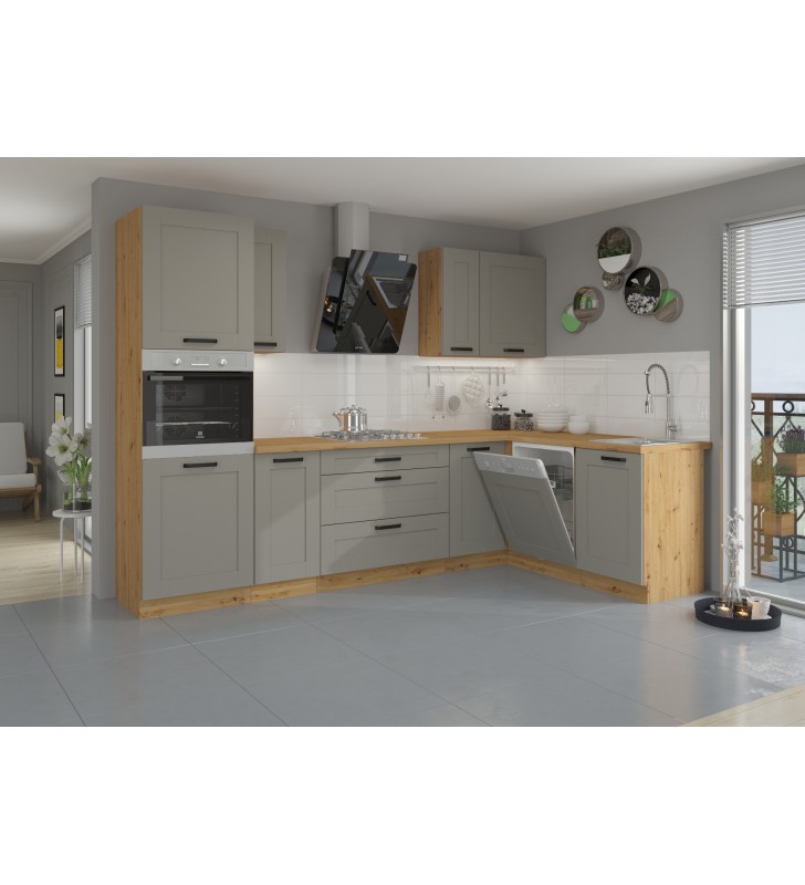 Szafka wisząca LUNA 80 NAGU-36 1F claygrey/artisan