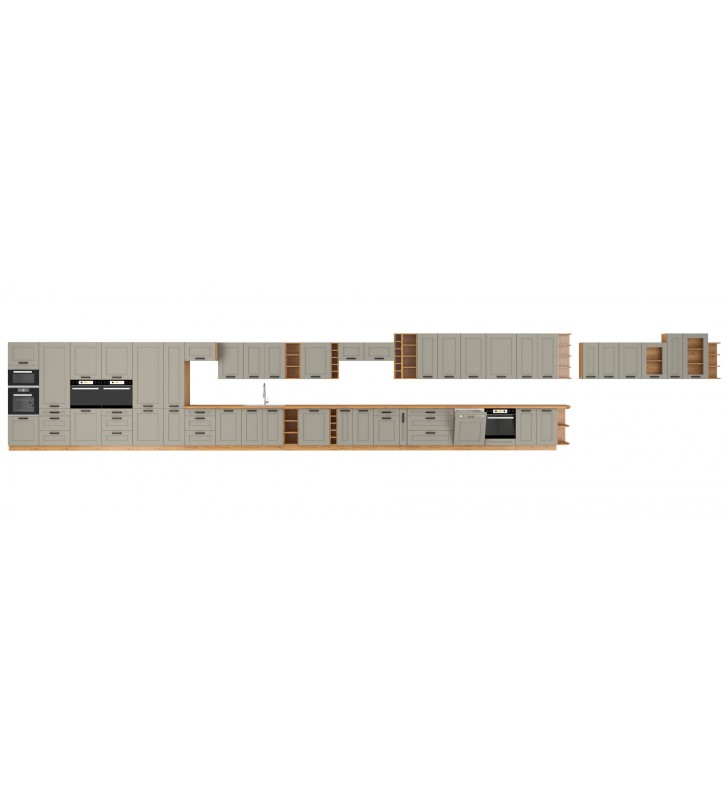 Szafka wisząca LUNA 80 NAGU-36 1F claygrey/artisan
