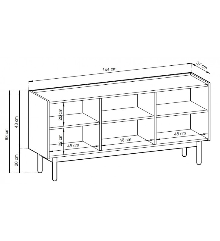 Komoda do salonu Boho K144/68