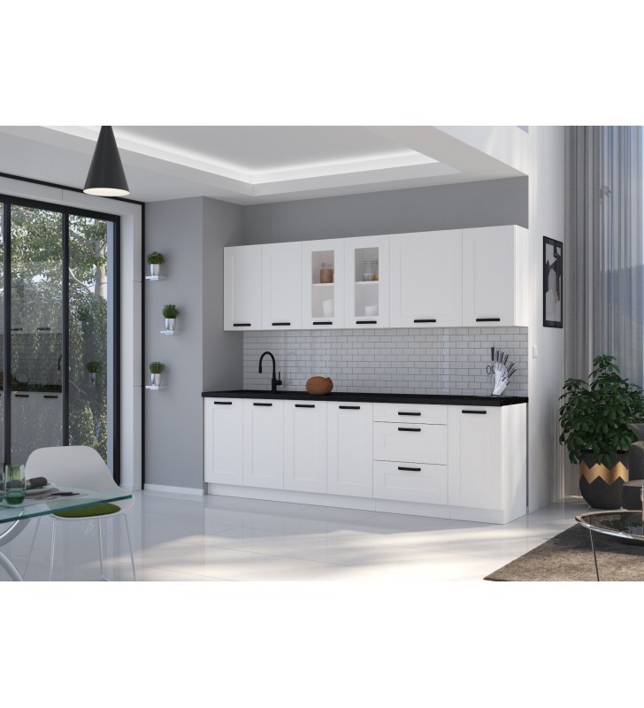 Szafka stojąca LUNA 80 D 2F BB white/white