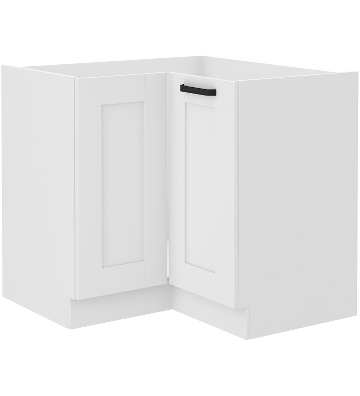 Szafka stojąca narożna LUNA 89x89 DN 1F BB white/white