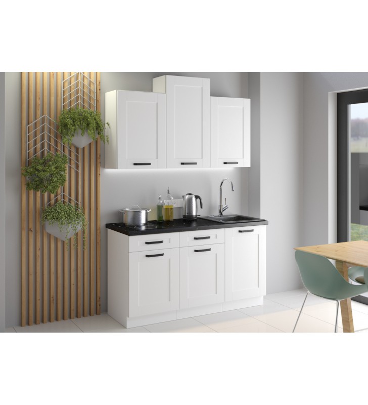 Szafka stojąca narożna LUNA 89x89 DN 1F BB white/white