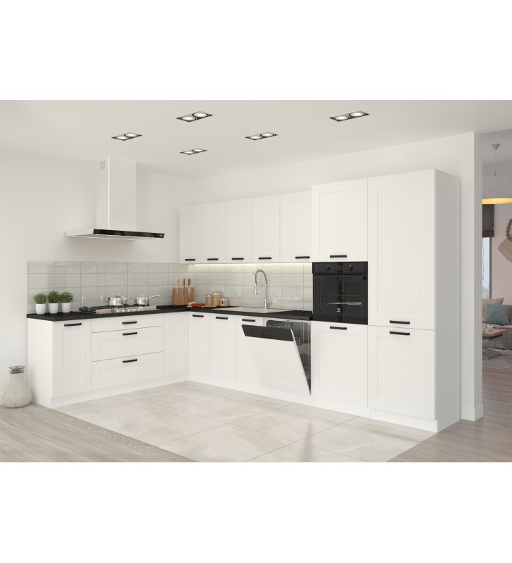 Szafka wisząca narożna LUNA 58x58 GN-72 1F white/white