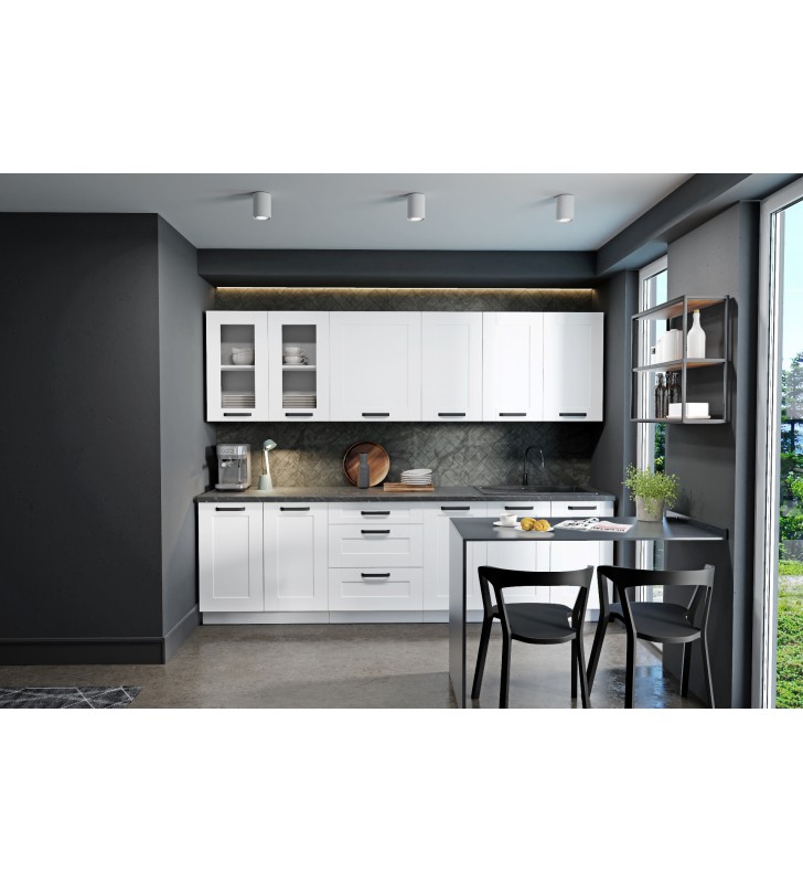 Szafka wisząca narożna LUNA 58x58 GN-72 1F white/white