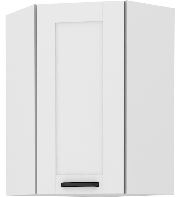 Szafka wisząca narożna LUNA 58x58 GN-90 1F white/white