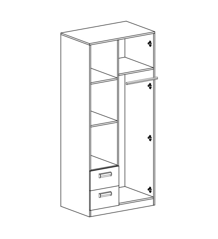 Szafa do pokoju starszego dziecka LORENTO L1