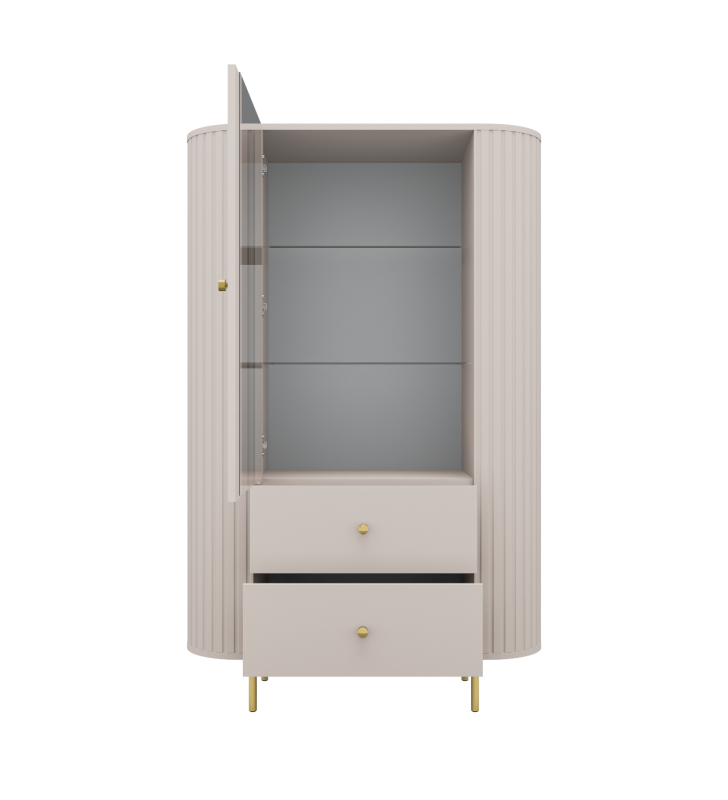 Beżowa witryna w stylu nowoczesnym Ovalio 112