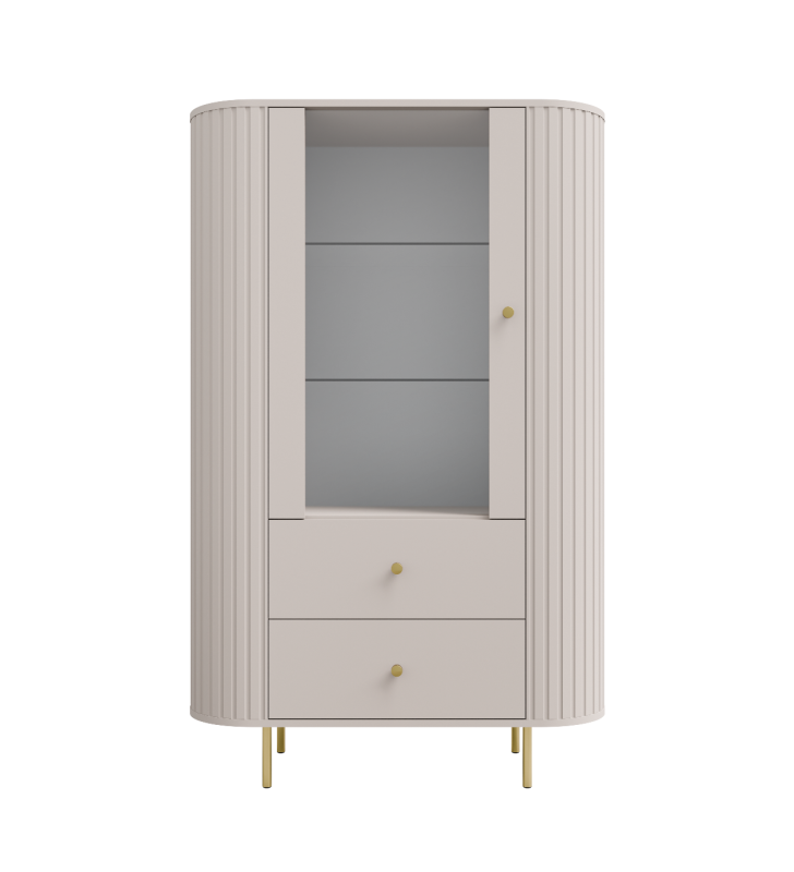 Beżowa witryna w stylu nowoczesnym Ovalio 112