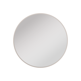 Okrągłe lustro w beżowej ramie Ovalio 701