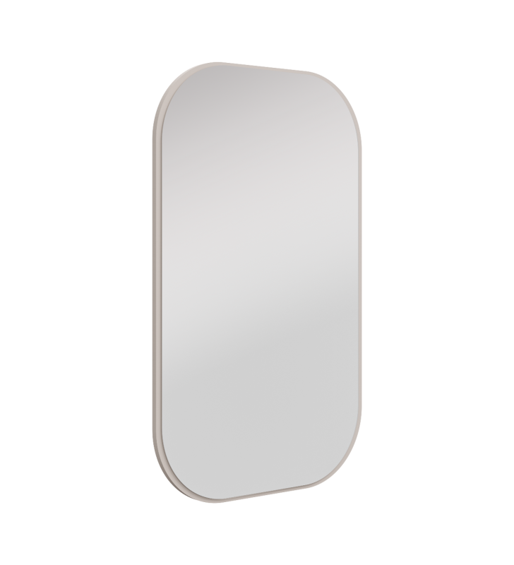 Lustro w beżowej ramie Ovalio 702