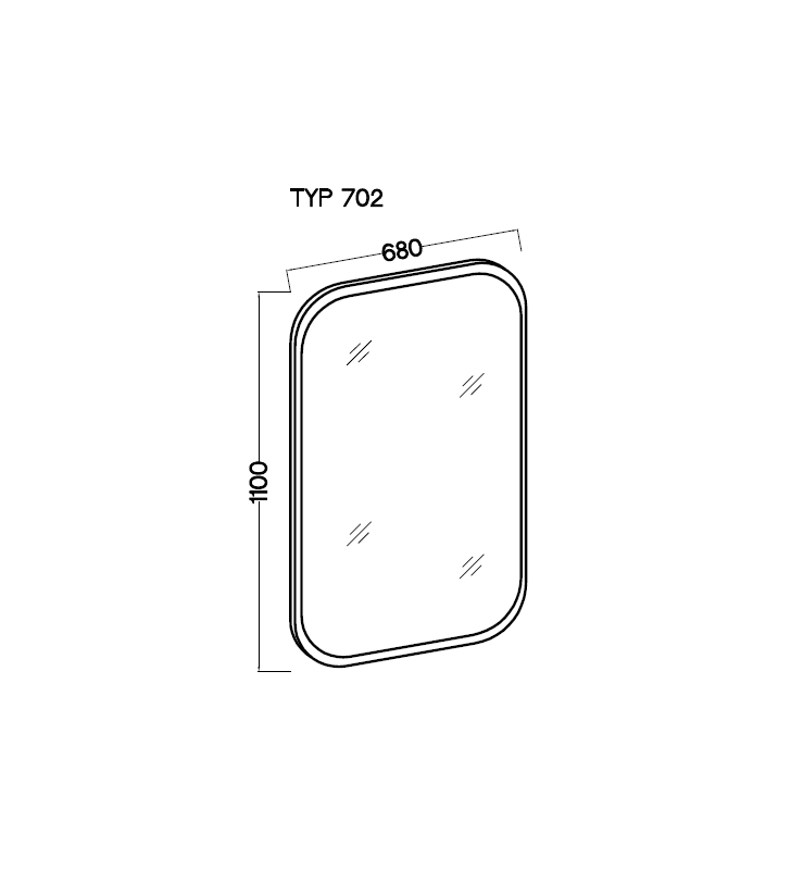 Lustro w jasnobrązowej ramie Ovalio 702