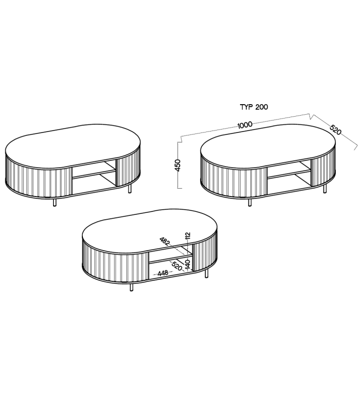 Zestaw mebli do salonu Ovalio 1
