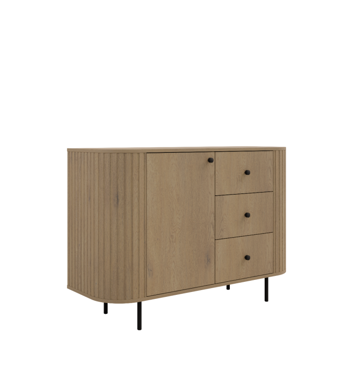 Jasnobrązowa komoda z szufladami w stylu nowoczesnym Ovalio 813