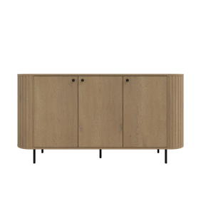 Jasnobrązowa, szeroka komoda w stylu nowoczesnym Ovalio 830