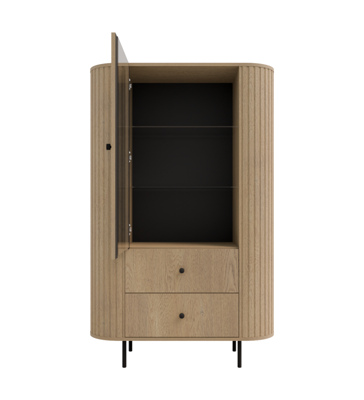 Jasnobrązowa witryna w stylu nowoczesnym Ovalio 112