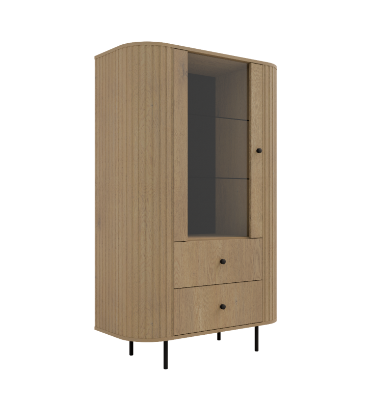 Jasnobrązowa witryna w stylu nowoczesnym Ovalio 112