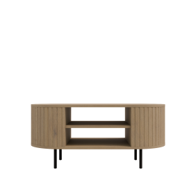 Jasnobrązowa ława w stylu nowoczesnym Ovalio 200