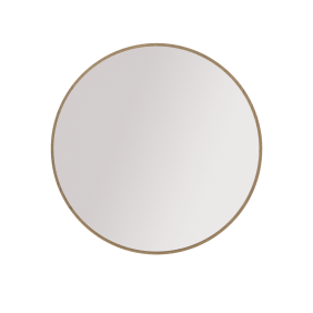 Okrągłe lustro w jasnobrązowej ramie Ovalio 701