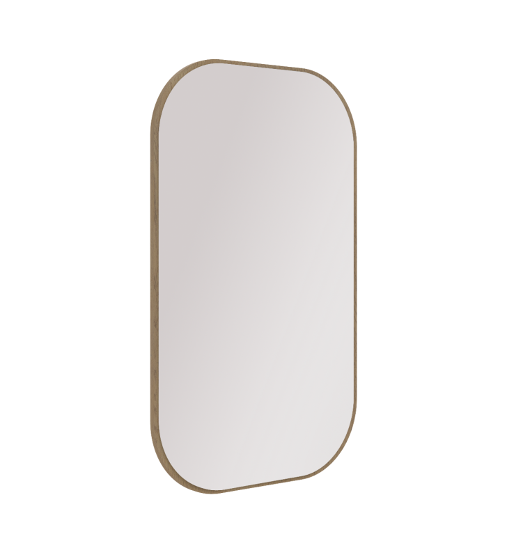 Lustro w jasnobrązowej ramie Ovalio 702