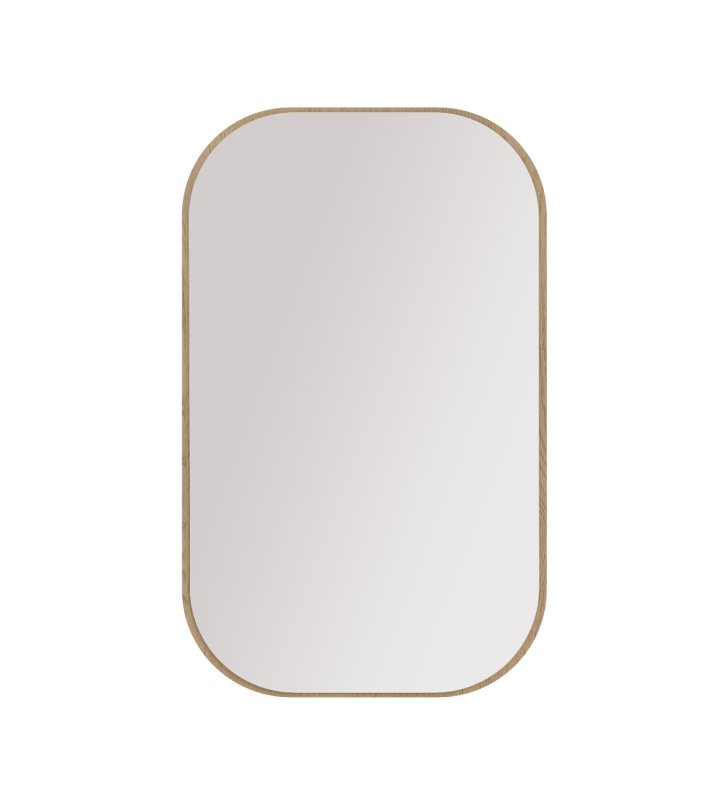 Lustro w jasnobrązowej ramie Ovalio 702