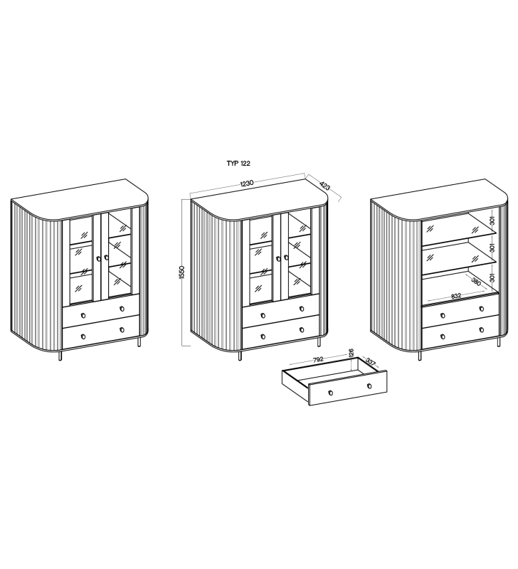 Zestaw jasnobrązowych mebli do salonu Ovalio 2