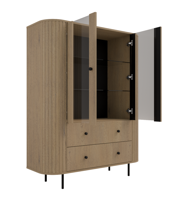 Zestaw jasnobrązowych mebli do salonu Ovalio 3