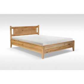 Łóżko (140-180x200 cm) w stylu rustykalnym wykonany z litego drewna MbtkLk1