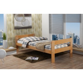 Łóżko (90x200 cm) z drewna sosnowego do pokoju młodzieżowego KMLk9