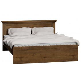 Brązowe łóżko (160x200 cm) w stylu klasycznym Antica A-5